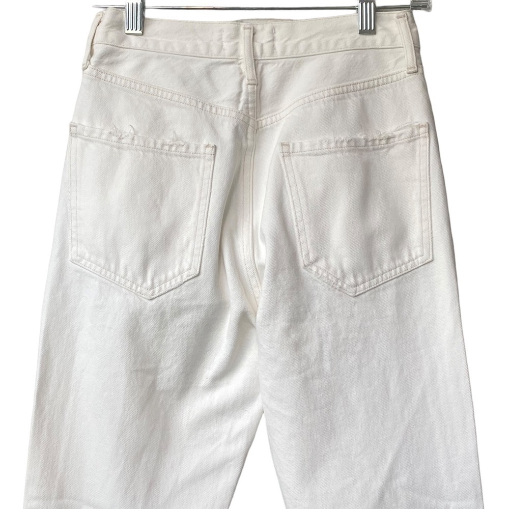Agolde Riley Jean High Rise Distressed White Size 24 - Picture 8 of 13